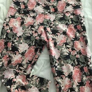Intro. Floral Capris - Pink and Green